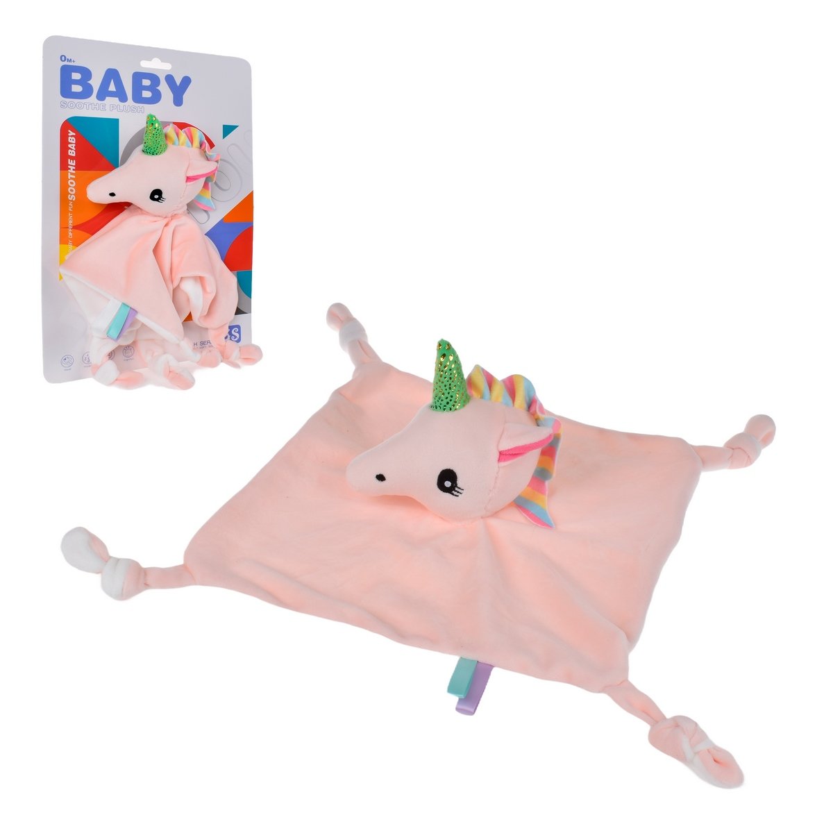 Tuto Conejo De Plush Blanco Con Sonajero - Unicornio